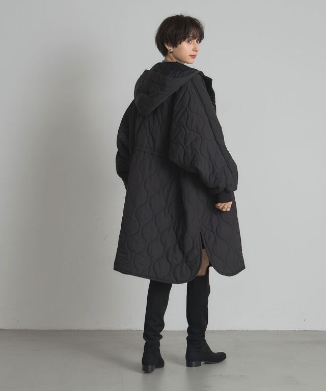 ソフトタフタキルティングコート