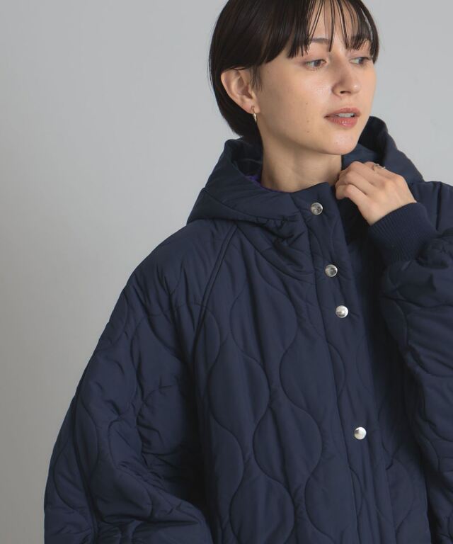 ソフトタフタキルティングコート