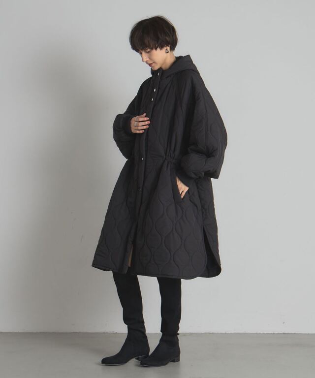 ソフトタフタキルティングコート