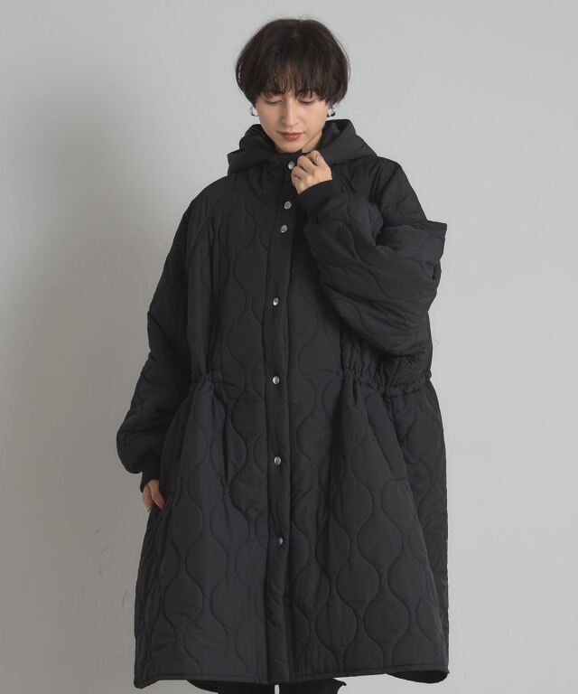 ソフトタフタキルティングコート