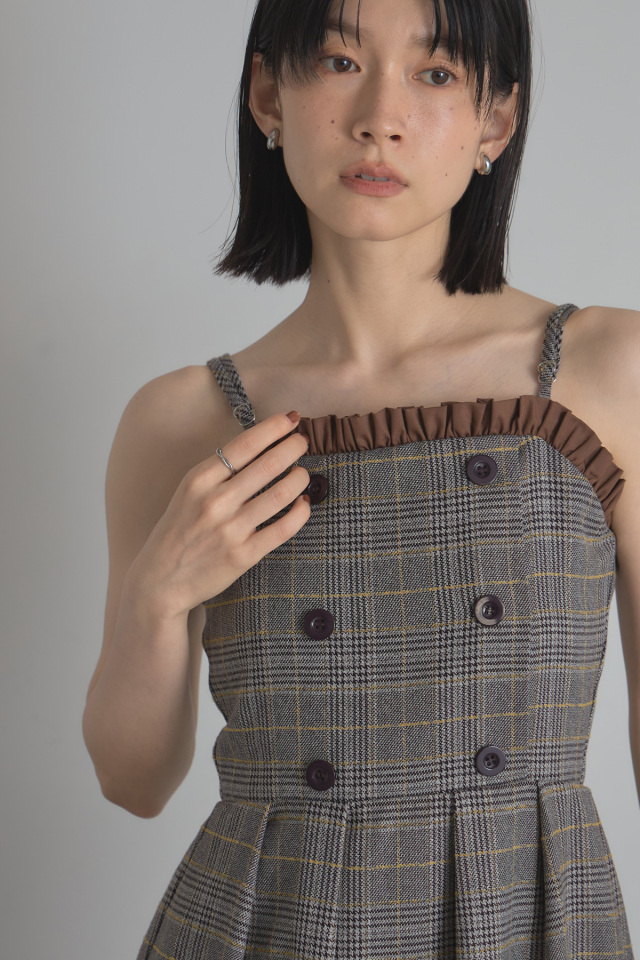 美香さんコラボ】チェックベアワンピース
