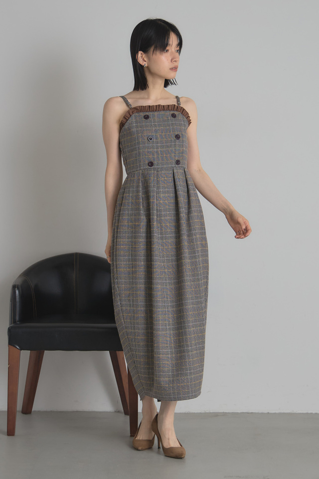美香さんコラボ】チェックベアワンピース