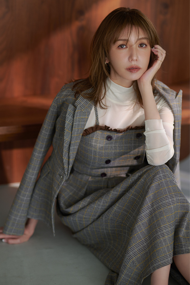 美品　8a ボンポワン チェックワンピース セール】 ポリエステルコットンギンガムチェックワンピース