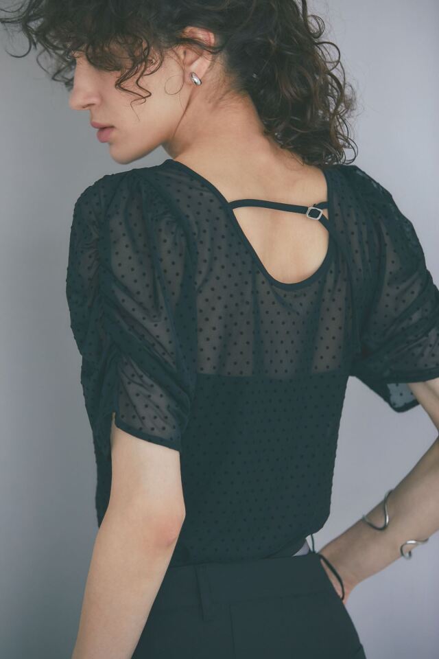 ドロワー　2025ssパフィーノーカラーブラウス３６ スノージャガードギャザーブラウス【2025AW】 | all item| yori