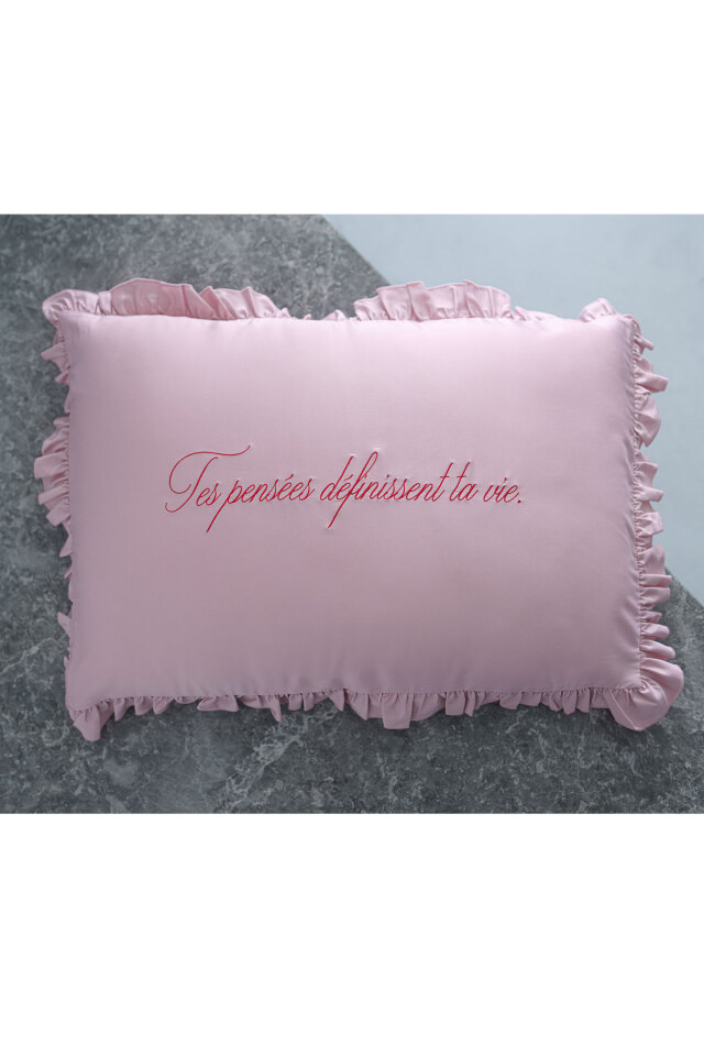 新品未使用フリル付きピローシャム2点 楽天市場】枕カバー サテンピローケース 髪と肌用 フリル枕