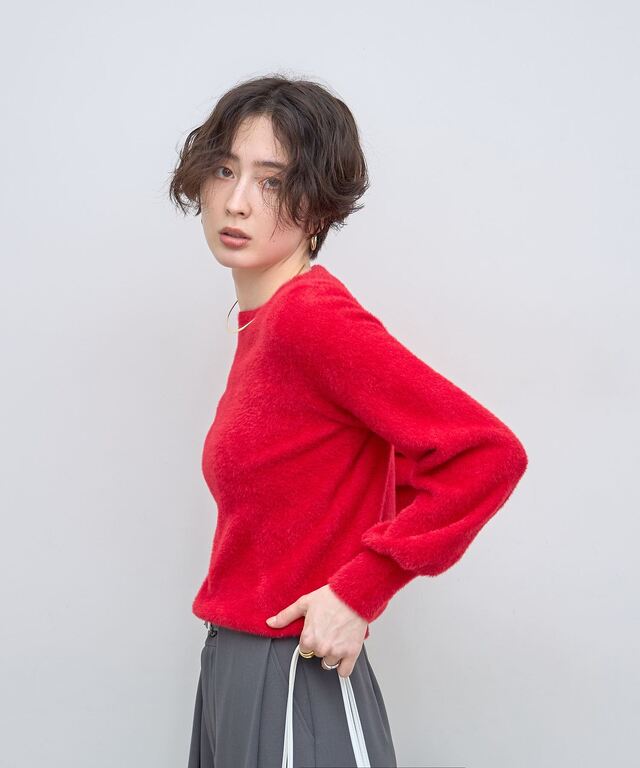 ぶーたん 様 3点ありがとうございます♡ フェザーヤーンニットプルオーバー《うさぎニット》