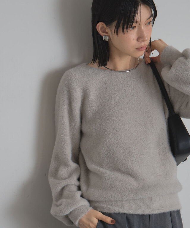 フェザーヤーンニットプルオーバー《うさぎニット》