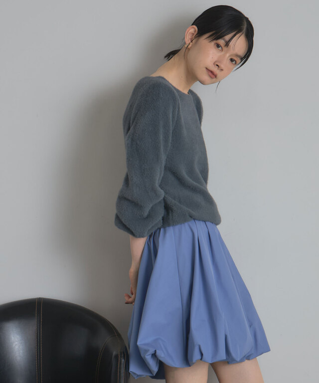 フェザーヤーンニットプルオーバー《うさぎニット》