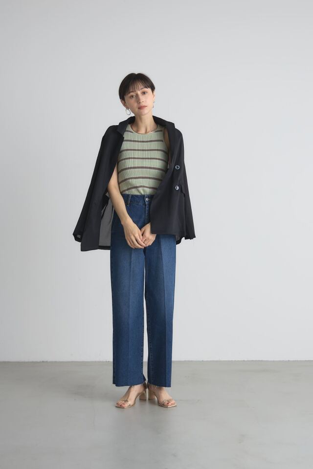 美品 トゥデイフル　マルチボーダーリブタンクトップ TODAYFUL（トゥデイフル）の「マルチボーダーリブタンクトップ