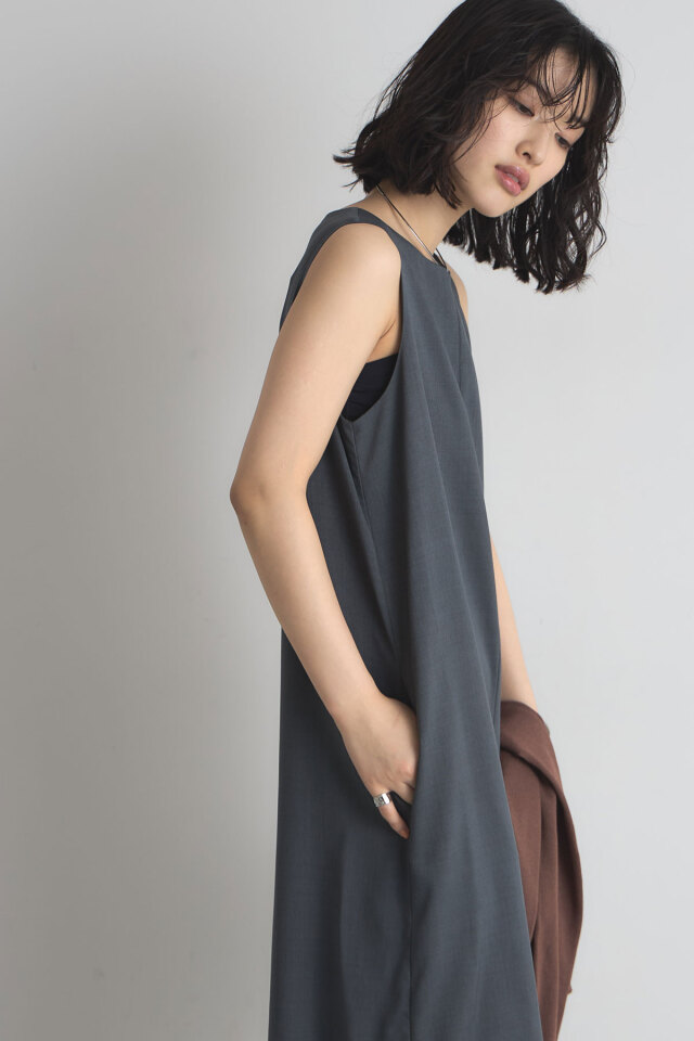 CHILDWOMAN カットレースノースリーブオールインワン オールインワン レディース エンボス加工 ノースリーブ