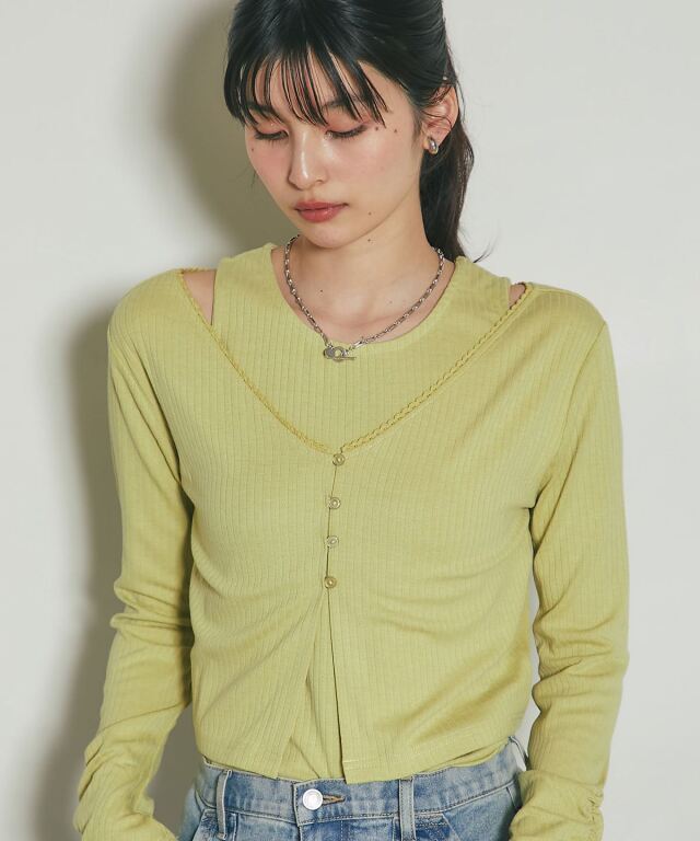 レイヤードトップス AZUL BY MOUSSY | ホルターレイヤードトップス (Tシャツ・カットソー