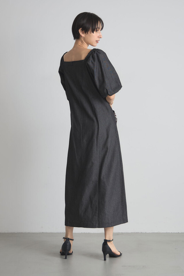 稲垣莉生さん着用】デニムパフスリーブワンピース