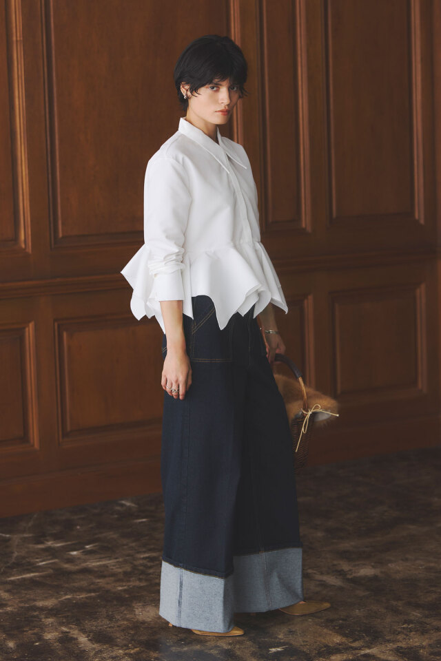 はるさんページ 稲垣莉生さん着用】ロールアップデニム