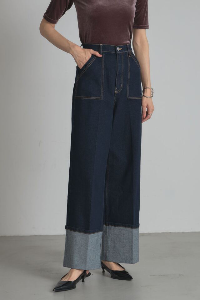 稲垣莉生さん着用】ロールアップデニム