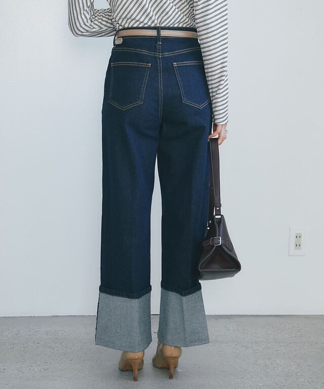稲垣莉生さん着用】ロールアップデニム