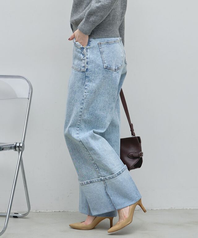 稲垣莉生さん着用】ロールアップデニム