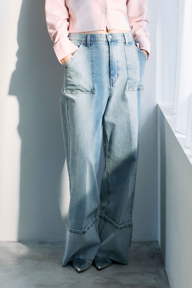 ビジュー付きスウェットチュニック