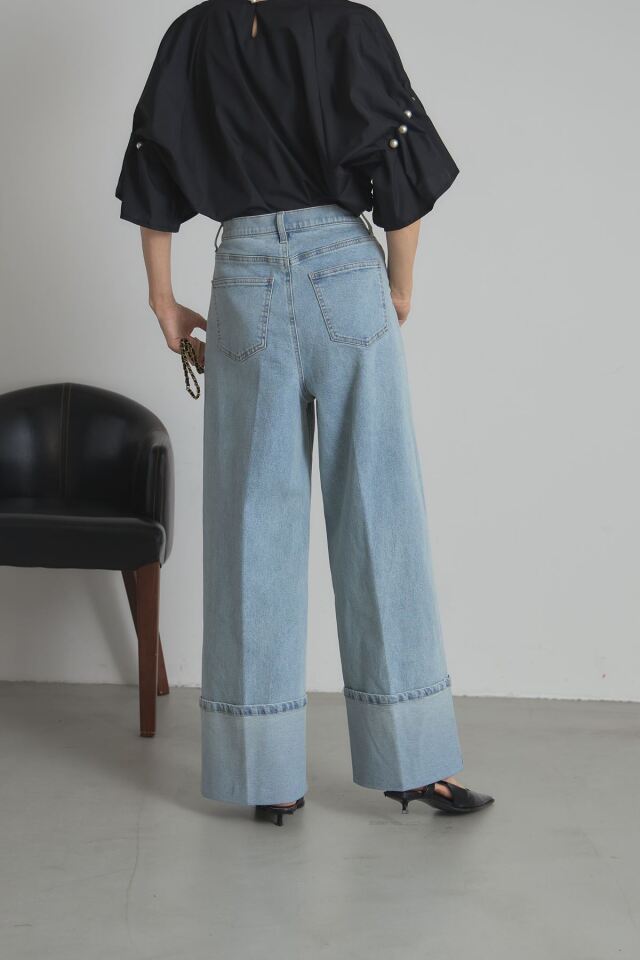 稲垣莉生さん着用】ロールアップデニム