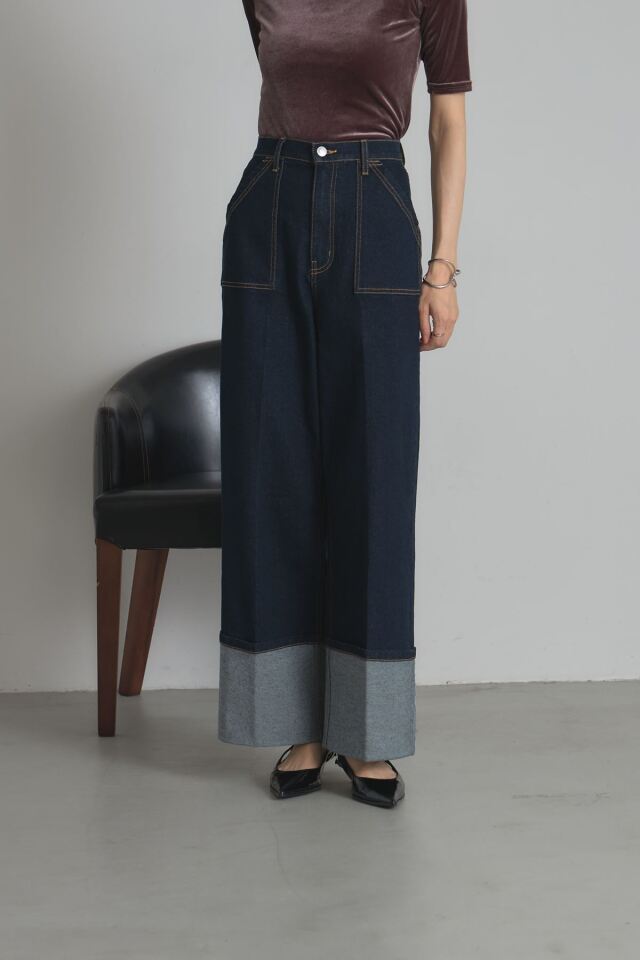 稲垣莉生さん着用】ロールアップデニム