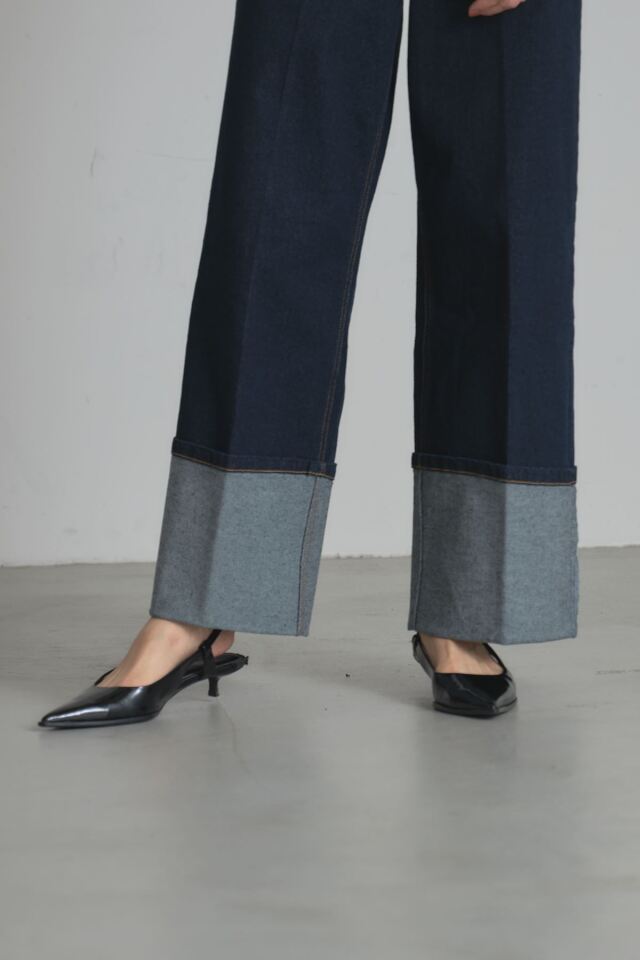 稲垣莉生さん着用】ロールアップデニム