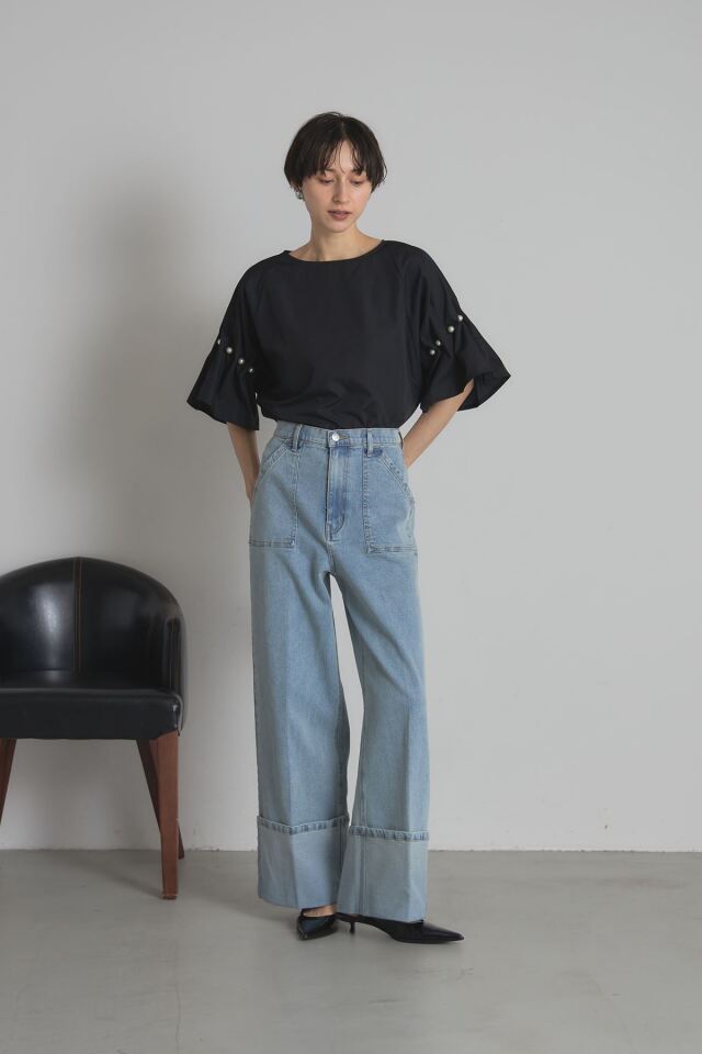 稲垣莉生さん着用】ロールアップデニム
