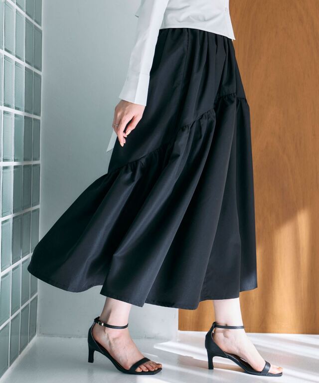 ギャザーフレアスカート