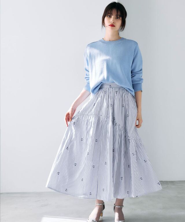 ギャザーフレアスカート