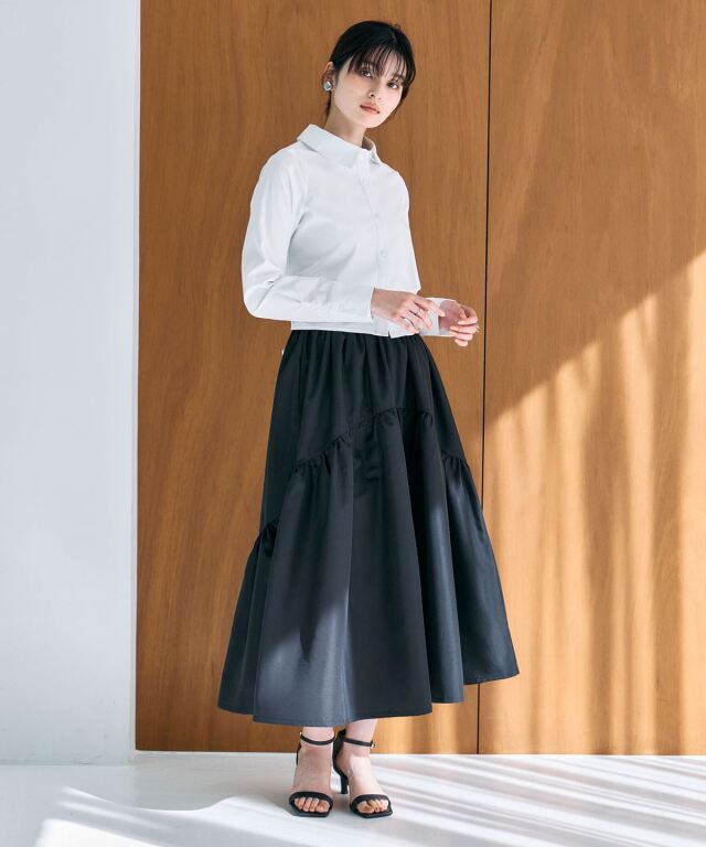 ギャザーフレアスカート