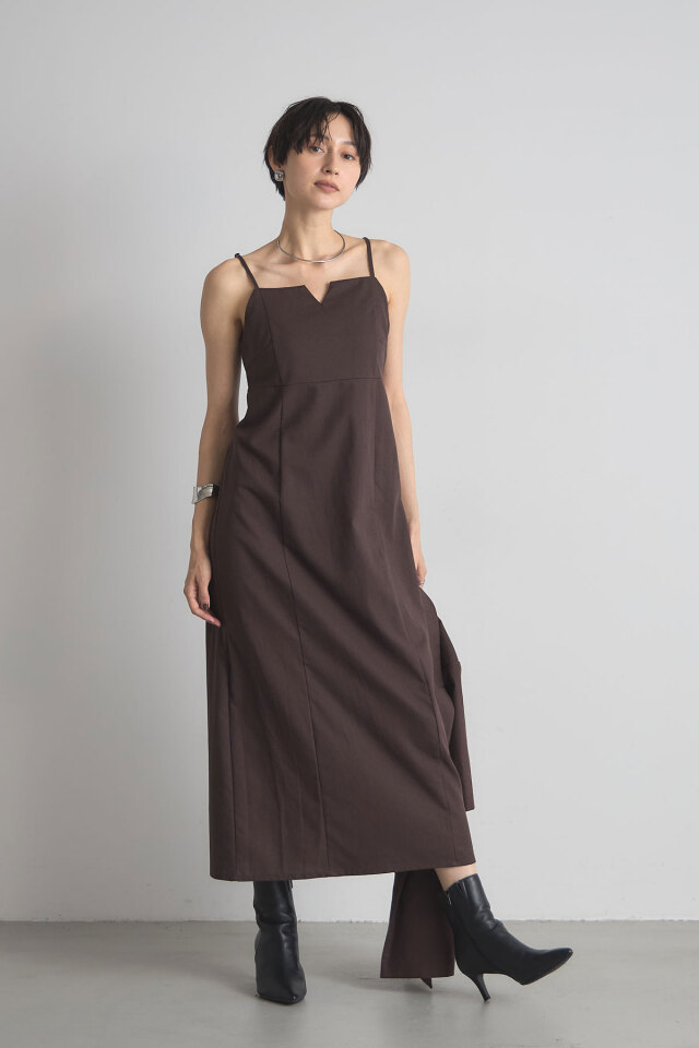 稲垣莉生さん着用】リネン美シルエットキャミワンピース