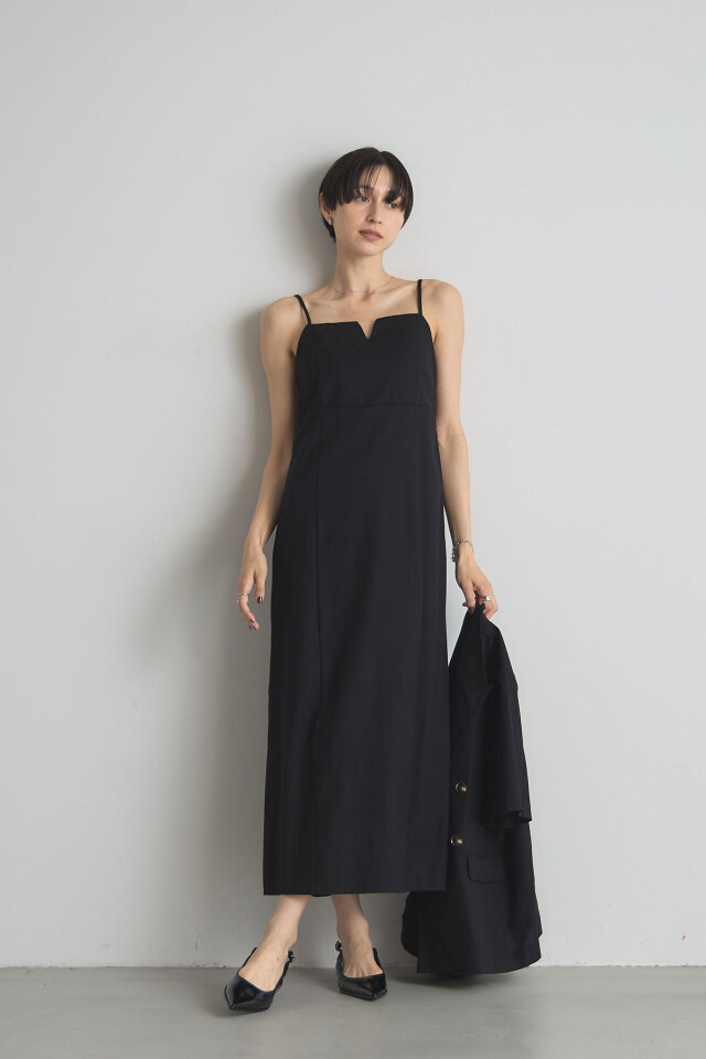 新品　MUJI Labo　現行品　リネンシルク　キャミワンピース　ネイビー　M 新品 MUJI Labo 現行品 リネンシルク キャミワンピース ネイビー