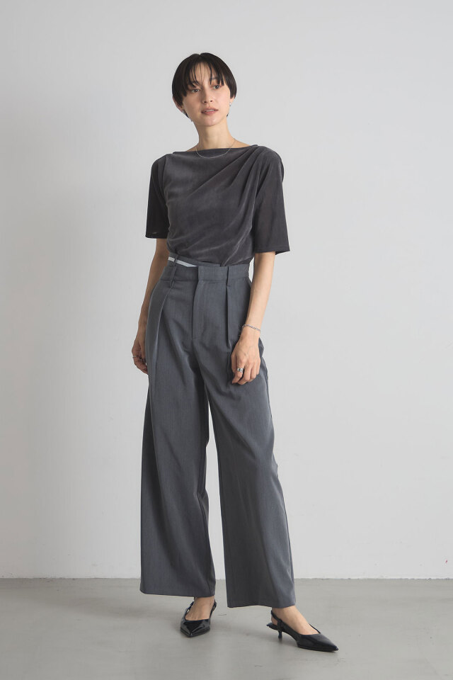 稲垣莉生さん着用】ドレープシアーベロアトップス