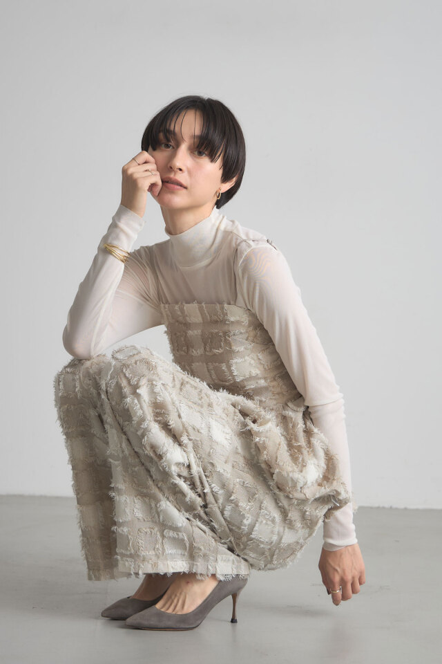 適材適所の法則 : コンピテンシー・モデルを越えて 稲垣莉生さん着用】フリンジチェックバルーンキャミ