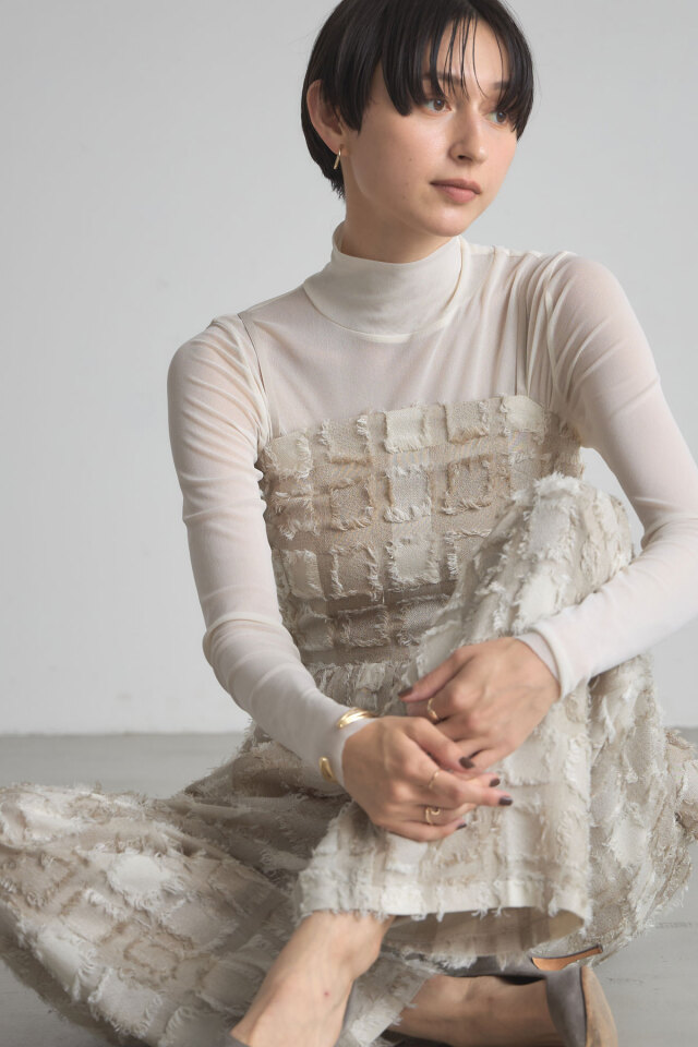 稲垣莉生さん着用】フリンジチェックイージーパンツ