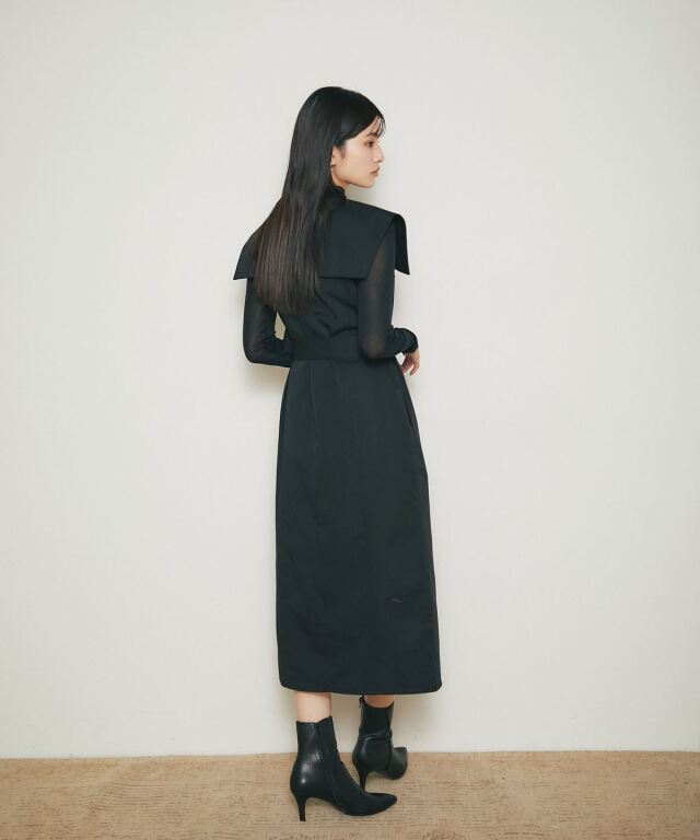 2WAYビックカラートレンチジレワンピース