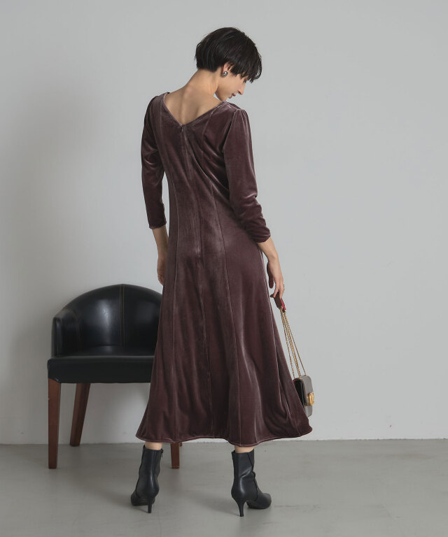 ベロアロングワンピース