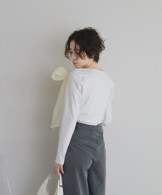 完売 新品 ビッグリボンカットソー 裾リボンタックスリーブコットンカットソー | PICCIN (ピッチン) 公式通販