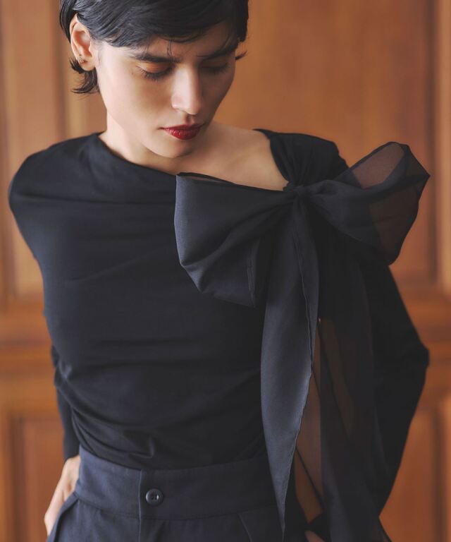 12月7日新色＆再販！ビックリボンドレープロングTシャツ