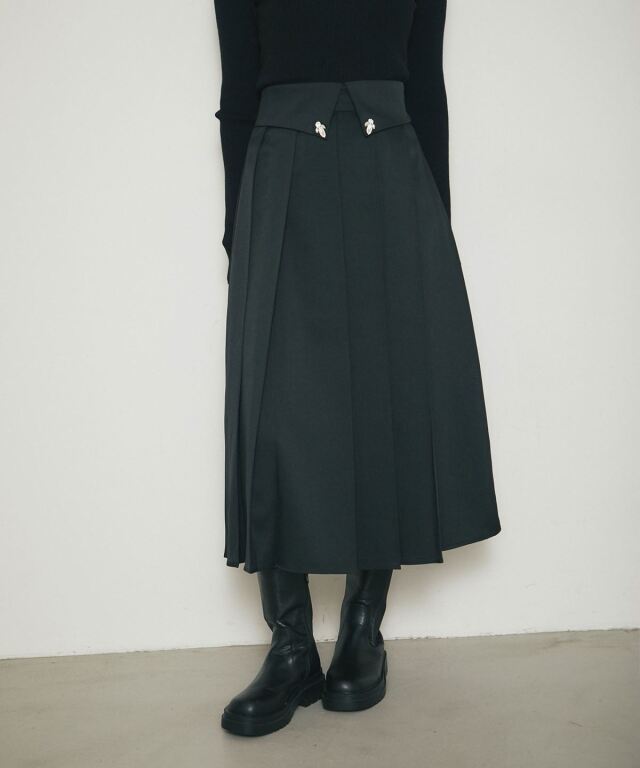 げんこさま ビジュ付きプリーツスカート