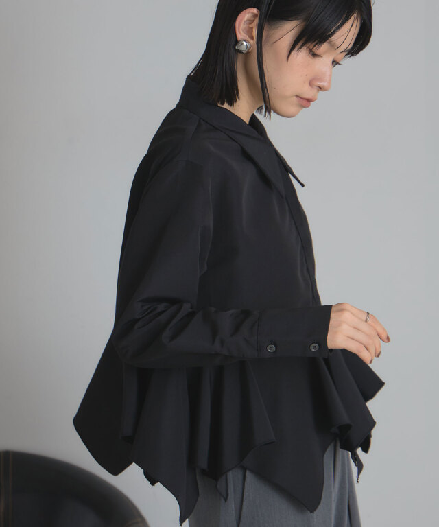 ランダムフリルシャツ