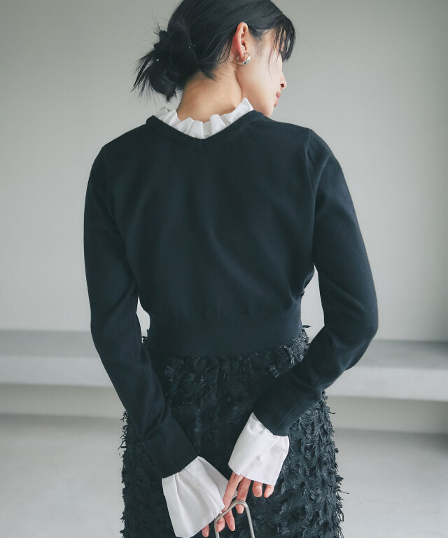 フリルキャミドッキングニット Mystrada フリルキャミドッキングニット フリルキャミドッキングニット