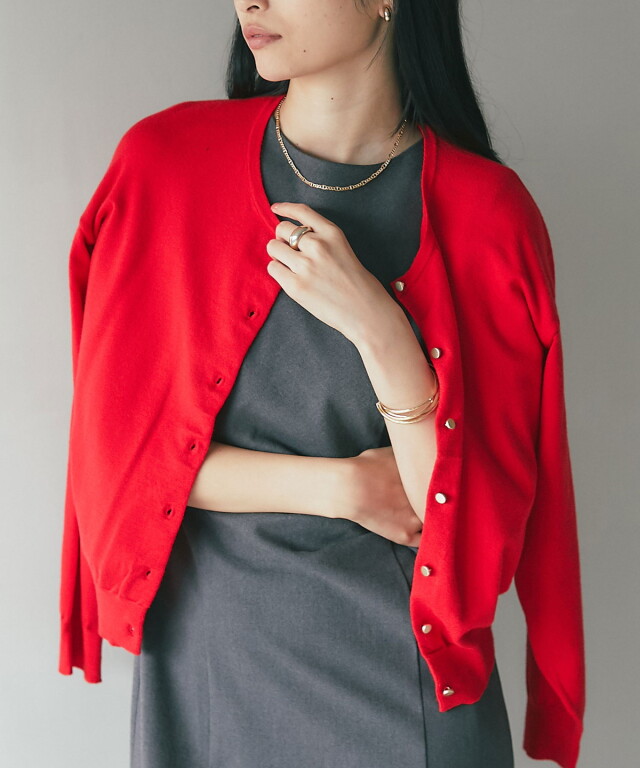 ドロップショルダーベーシックカーディガン