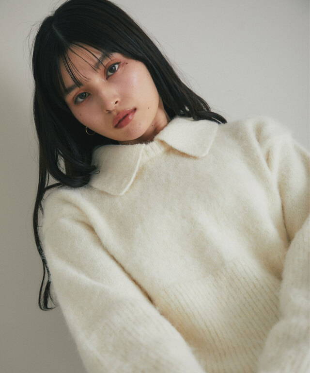 ㉝リピーターさま専用✨ 襟取り外しポロニット