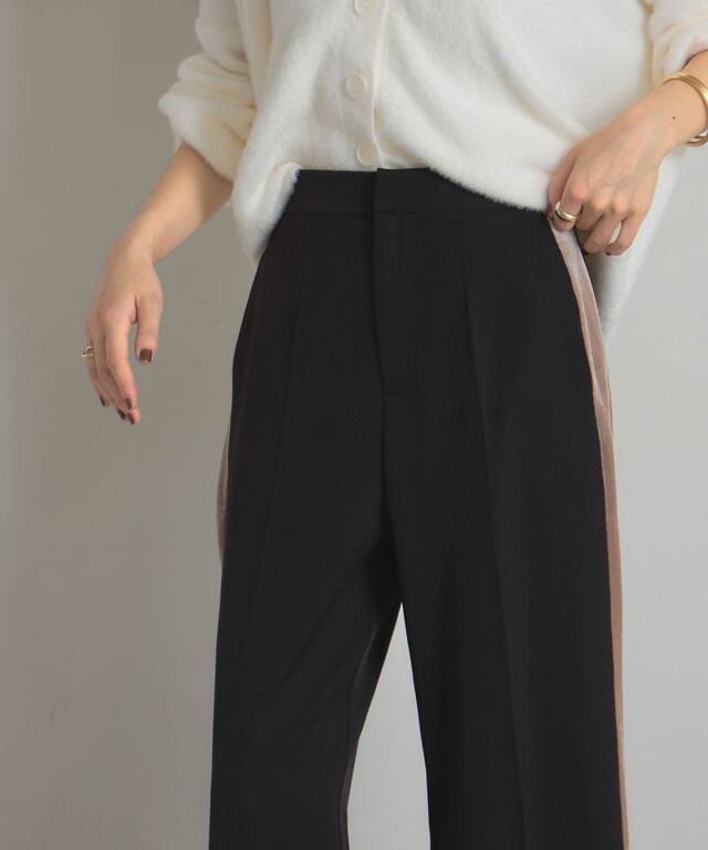 サイドベロアラインパンツ