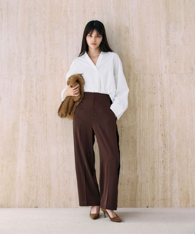 サイドベロアラインパンツ