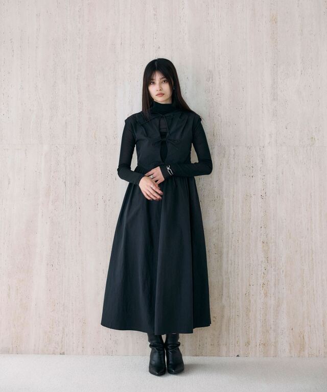 前後2WAYリボンあきワンピース