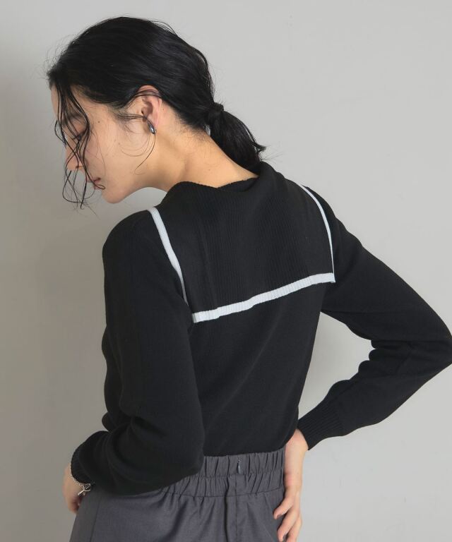 セーラーカラーニット