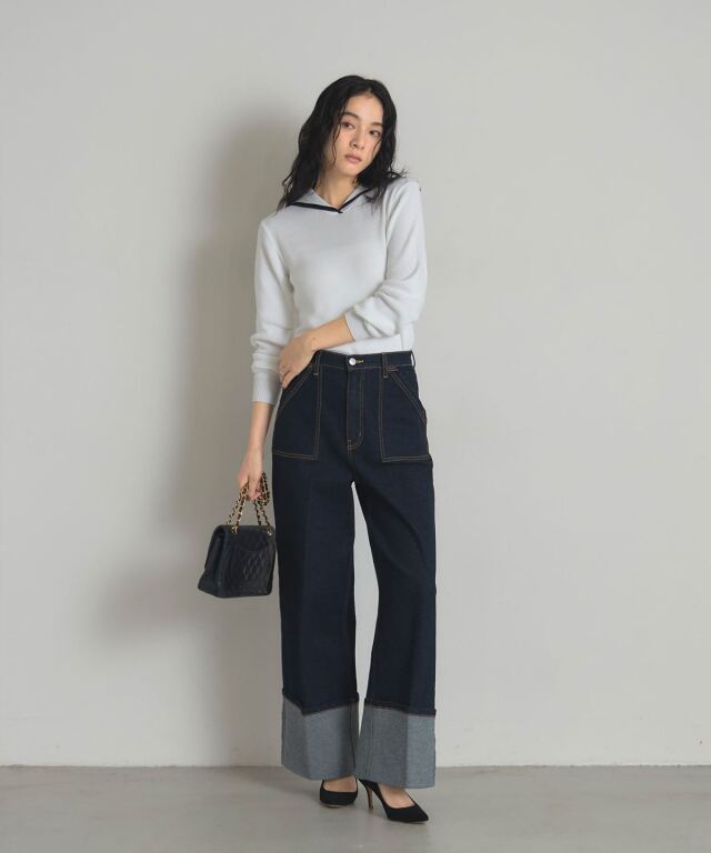 セーラーカラーニット