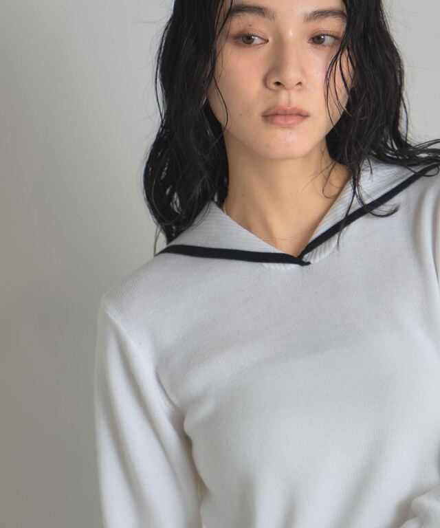 セーラーカラーニット