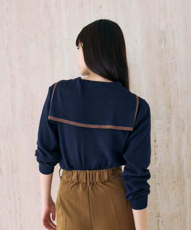 セーラーカラーニット