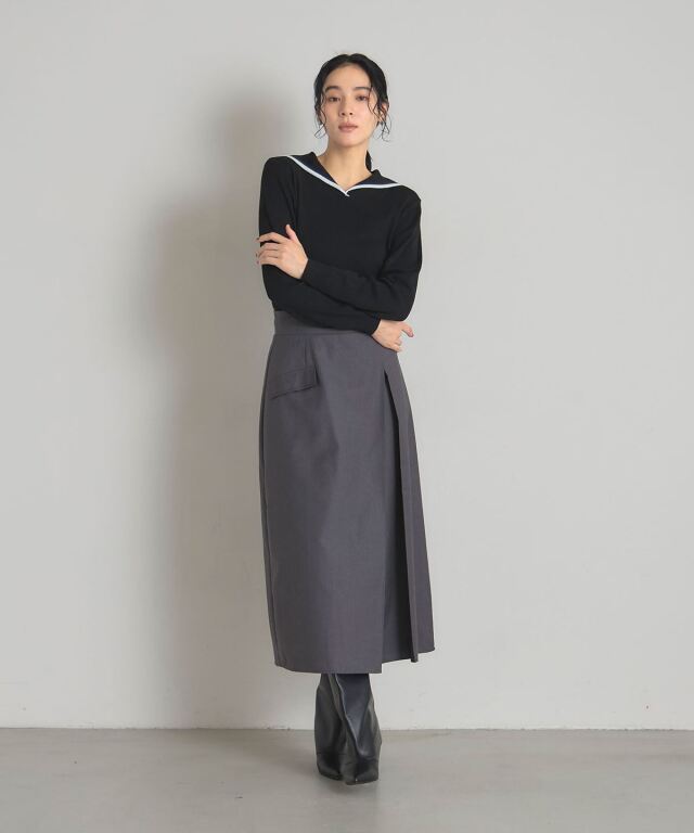 セーラーカラーニット